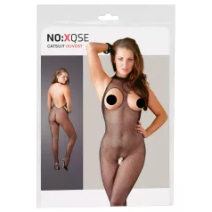   NO:XQSE - Seksualni kombinezon sa podignutim grudima - crna (S-L)