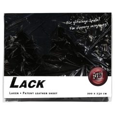 Lakirana posteljina - 200x230cm (crna)
