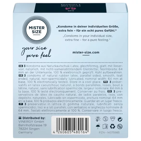 Mister Size tanak kondom - 64mm (3 komada)