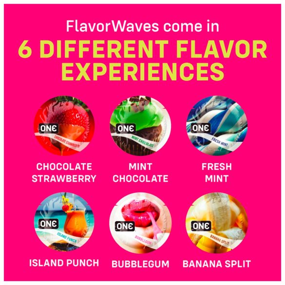 ONE Flavor Waves - aromatizovani kondomi - mešano (12 kom)