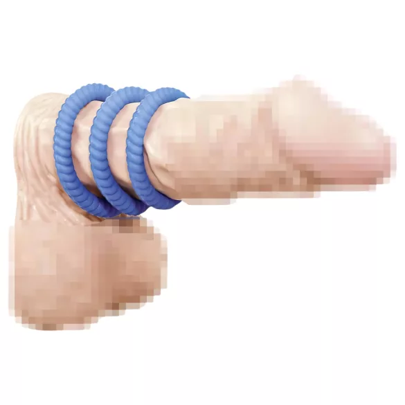 You2Toys - Trio prstenova za penis Lust - plavo
