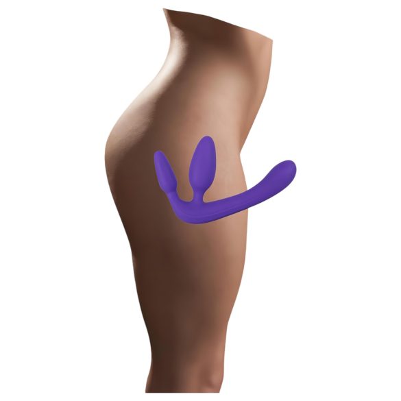 Троструки прилагодљиви дилдо без појаса (љубичаста)