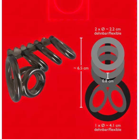 Bad Kitty - bodljikavi prsten za penis i testise