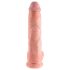 King Cock 10 s velikim testisima dildo (25 cm) - prirodna boja