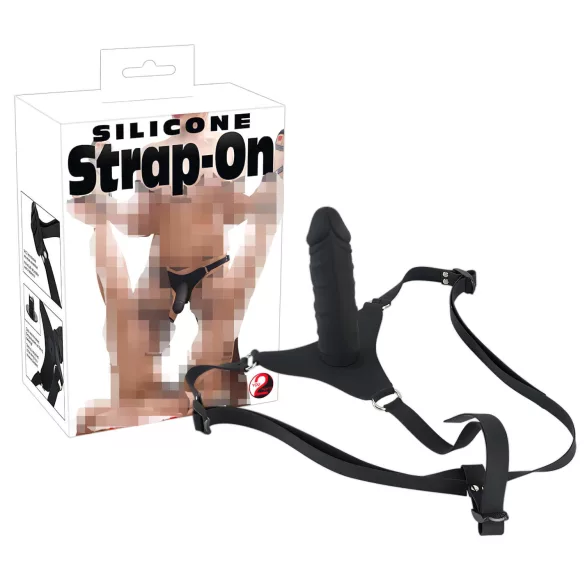 You2Toys - Silikonski Strap-On - može se pričvrstiti (crni)