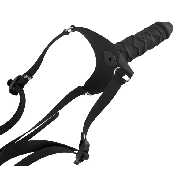 You2Toys - Silikonski Strap-On - može se pričvrstiti (crni)