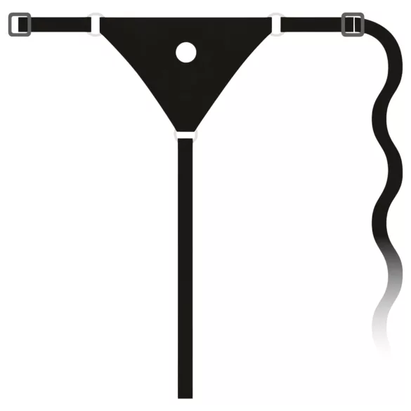 You2Toys - Silikonski Strap-On - može se pričvrstiti (crni)