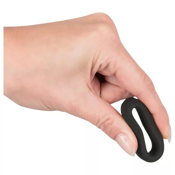 Crni Velvet - debelosteni prsten za penis (2,6 cm) - crni