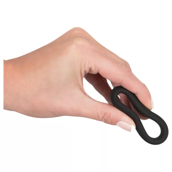 Black Velvet - crni prsten za penis (3,8 cm)