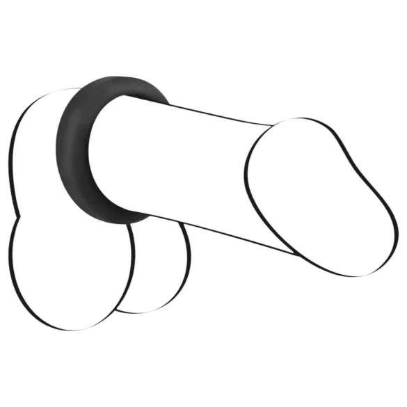 Black Velvet - crni prsten za penis (3,8 cm)