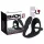 Black Velvet - analni dildo sa prstenovima za penis i testise (crno)
