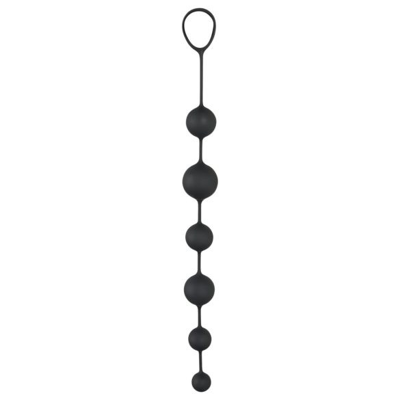 Black Velvet - 6 crnih analnih perli (crna)