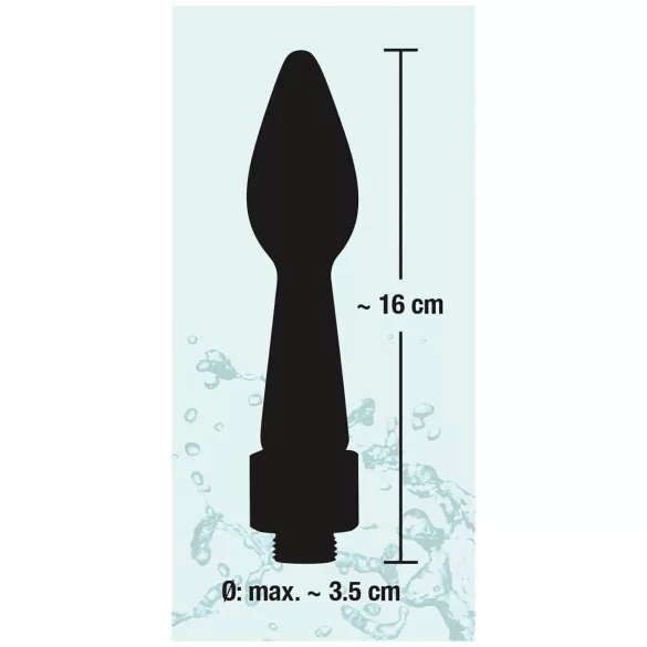 You2Toys - Rear Splash - konusna silikonska tuš glava (crna)