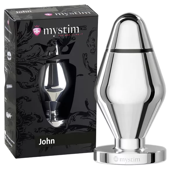 Mystim Little John - elektro analni čep - srebrni (veliki)
