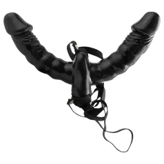 Pipedream - Dupli vibrator na kaiš (crni) - Fetish