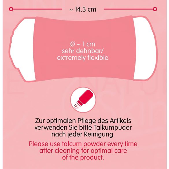 Nature Skin - masturbator za vaginu i anus (prirodno-crna)