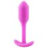 b-vibe Snug Plug 1 - analni plug s unutrašnjom težinom (55g) - roze