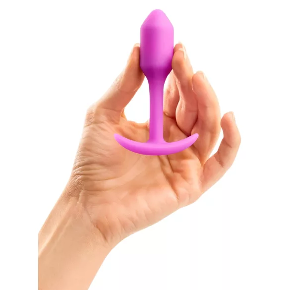 b-Vibe Snug Plug 1 - analni čep sa unutrašnjom težinom (55 g, roze)
