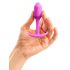 b-vibe Snug Plug 1 - analni plug s unutrašnjom težinom (55g) - roze