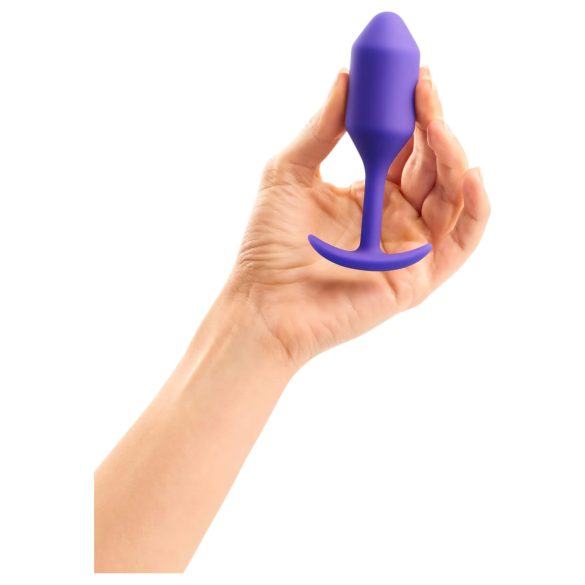 b-vibe Snug Plug 2 - dupli kuglični analni plug (114g) - ljubičasti