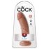 King Cock 8 дилдо (20 cm) - tamna prirodna boja
