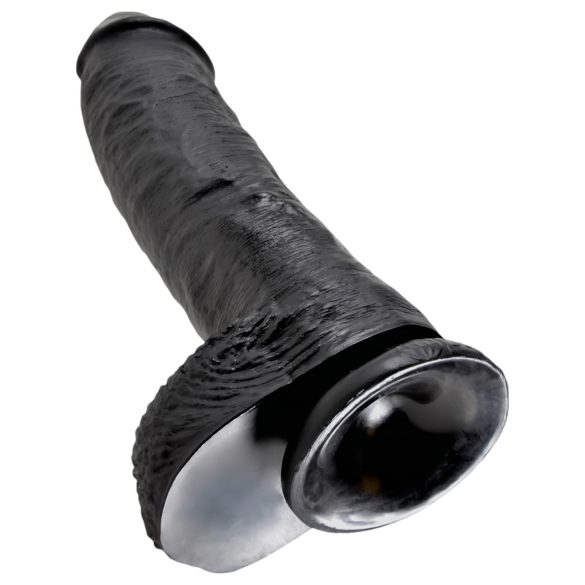 King Cock 10 testis dildo (25 cm) - crni