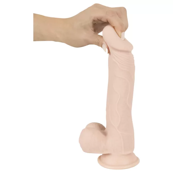 Nature Skin - vakumski, realistični dildo - prirodna boja (srednji)