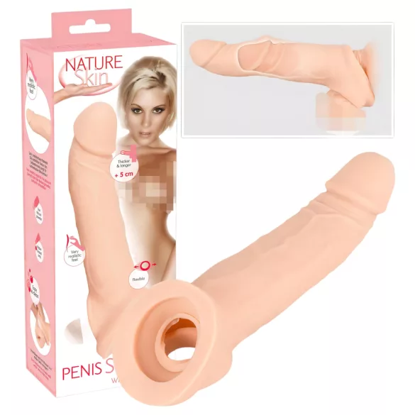 Nature Skin - Penis produžitelj s prstenom za glavu