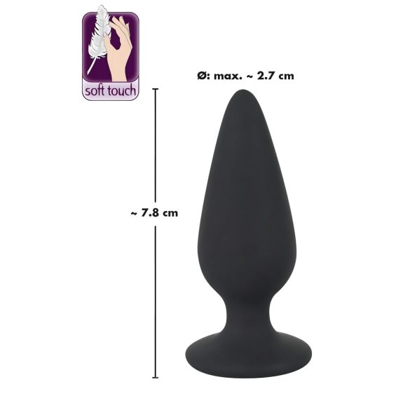 Black Velvet Težina - 40g analni plug (crni)