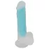 You2Toys Glow in the Dark - vakuum priljubljeni, svetleći dildo (plavi)