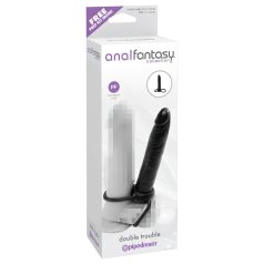analfantasy Double Trouble - crni strap-on anal dildo