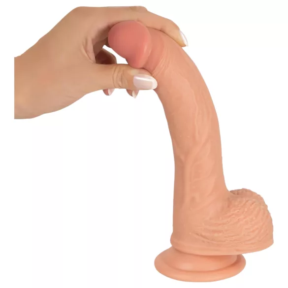 realistixxx - realističan dildo sa vakuumskom čašicom (22 cm, boja kože)