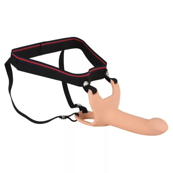 You2Toys - Strap-on srednji - šuplji dildo na kaiš - prirodna boja