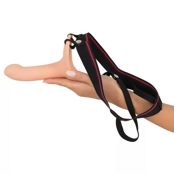 You2Toys - Strap-on srednji - šuplji dildo na kaiš - prirodna boja