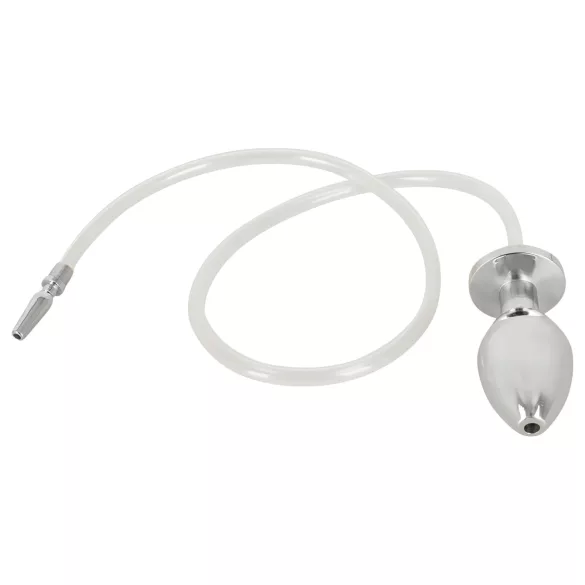 Piss to Ass Plug - šuplji analni plug sa proširivačem mokraćne cevi