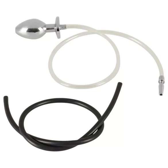 Piss to Ass Plug - šuplji analni plug sa proširivačem mokraćne cevi