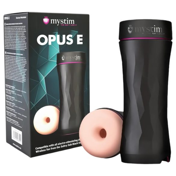 Mystim Opus E Donut - elektro masturbator (natur-crna)