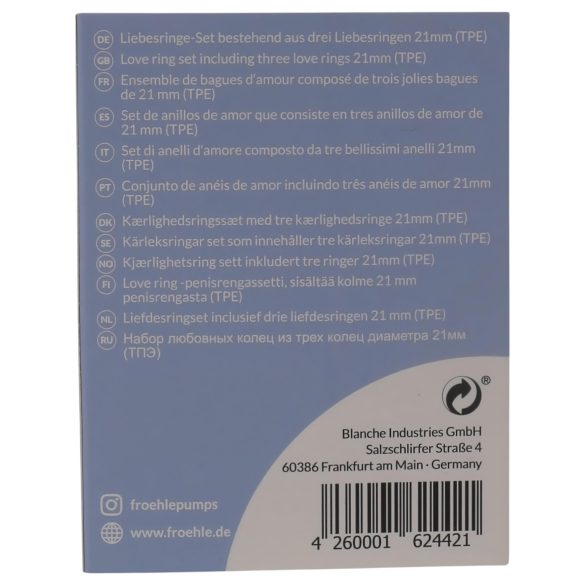 Fröhle LR002 (2,1cm) - Medicinski set za penis prstenje (3 komada)