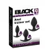 Black Velvet - silikonski analni set (3 komada) - crni