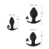 Black Velvet - silikonski analni set (3 komada) - crni