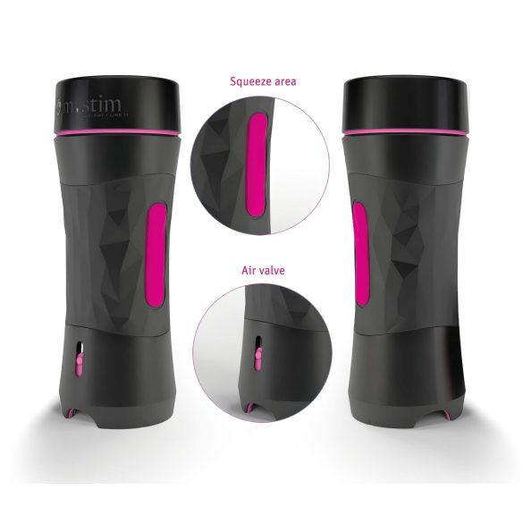 Mystim OPUS Mica - Realistični masturbator za muškarce (prirodna-crna)