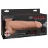 Pipedream Fetish Strap-On 9 - kaiš za penis, šuplji, prskajući dildo (prirodna boja)
