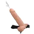 Pipedream Fetish Strap-On 9 - kaiš za penis, šuplji, prskajući dildo (prirodna boja)