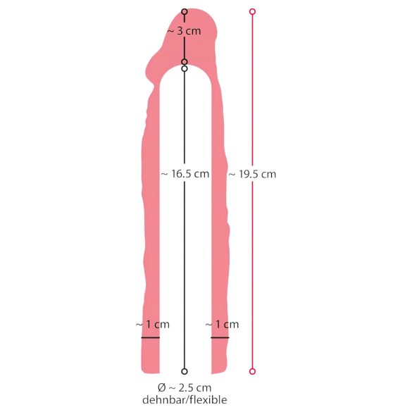 Nature Skin - produživač i zgušnjivač penisa (19,5cm)