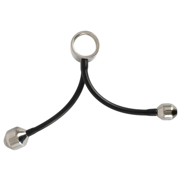 You2Toys Heavy Gear - prsten za penis sa težinom za anal (crna)