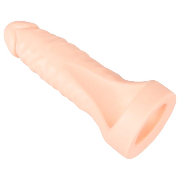 Realistixxx Double F - Realistični dildo sa prstenom za penis (prirodna boja)