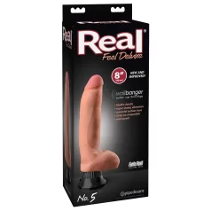   Real Feel Deluxe No.5 - realističan vibrator sa testisima (natur)