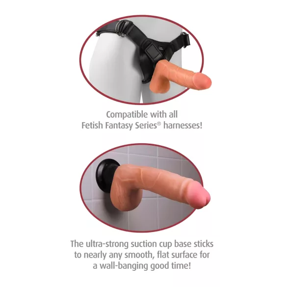 Real Feel Deluxe No.12 - realan vibrator sa testisima (naturalan)