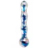 Icicles No. 08 - talas, dvostran, stakleni dildo (prozirno-plavi)