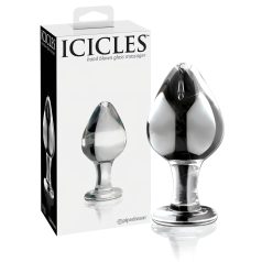   Icicles No. 25 - stakleni analni čep u obliku konusa (prozirni)